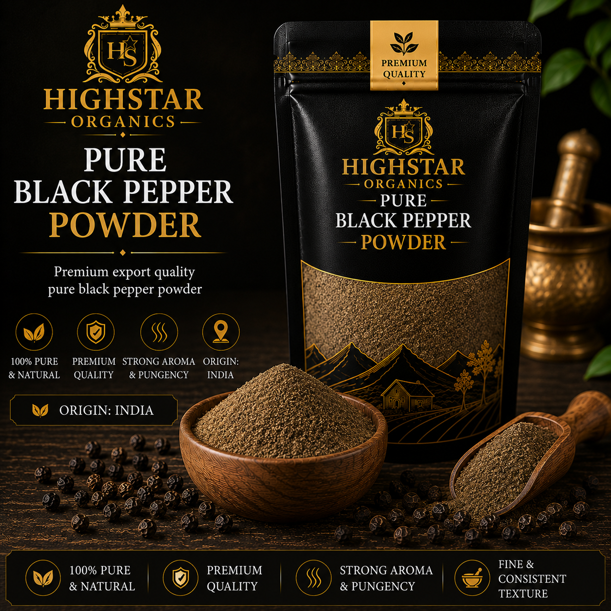 Pure Black Pepper Powder